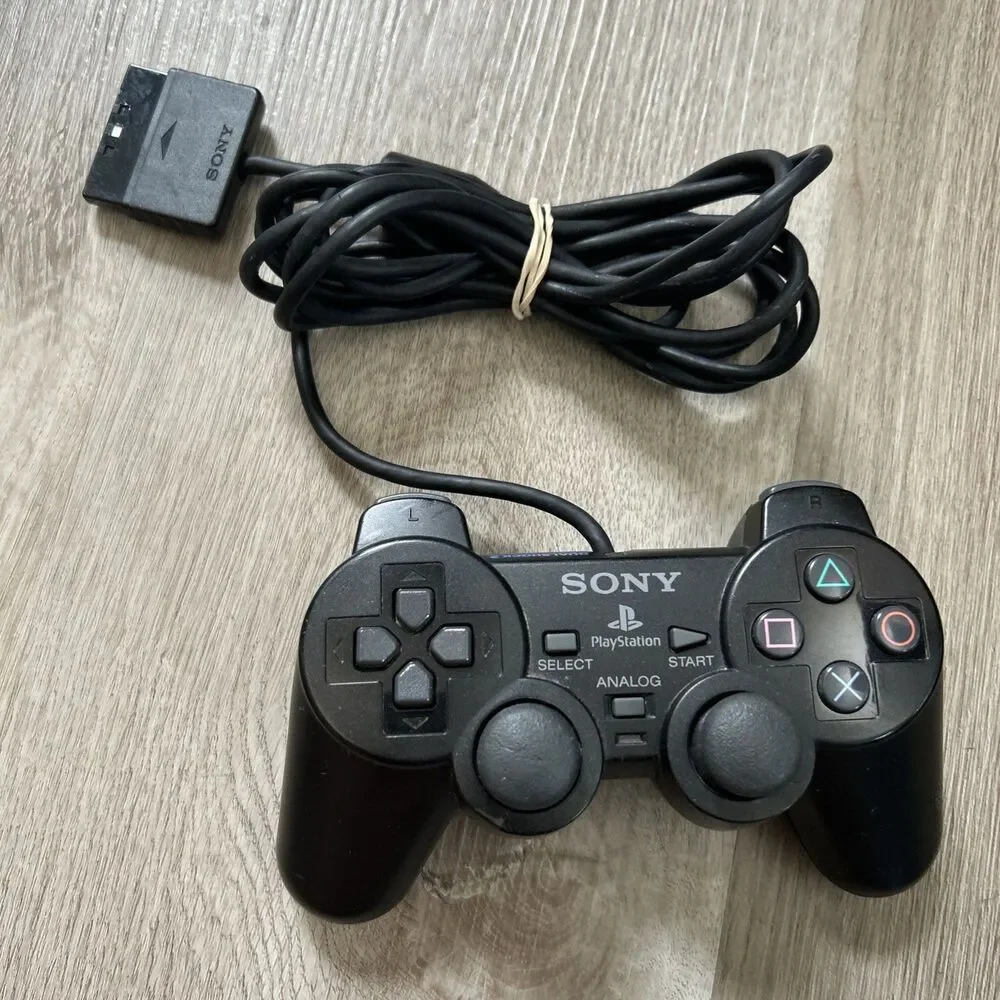 Sony PlayStation 2 DualShock 2 Controller Wired SCPH-10010 Black OEM Tested READ
